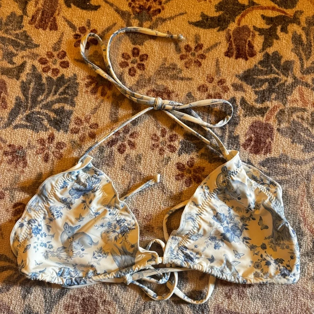 Frankie’s bikinis x gigi hadid floral bikini top